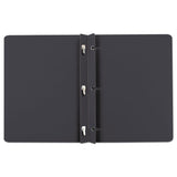 Title Panel and Border Front Report Cover, Three-Prong Fastener, 0.5" Capacity, 8.5 x 11, Black/Black, 25/Box