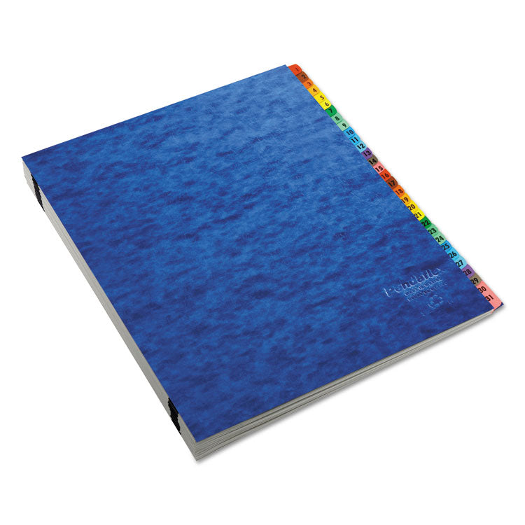 Expanding Desk File, 31 Dividers, Date Index, Letter Size, Blue Cover