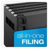 Desktop File With Hanging Folders, Letter Size, 6" Long, Black