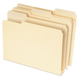 Double Stuff File Folders, 1/3-Cut Tabs: Assorted, Letter Size, Manila, 50/Pack