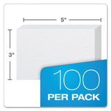 Unruled Index Cards, 3 x 5, White, 100/Pack