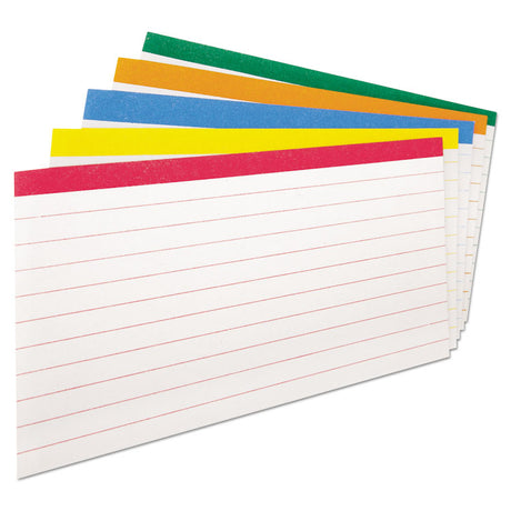 Color Coded Ruled Index Cards, 3 x 5, Assorted Colors, 100/Pack