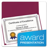 Certificate Holder, 11.25 x 8.75, Burgundy, 5/Pack