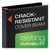 XtraLife ClearVue Non-Stick Locking Slant-D Ring Binder, 3 Rings, 2" Capacity, 11 x 8.5, Black