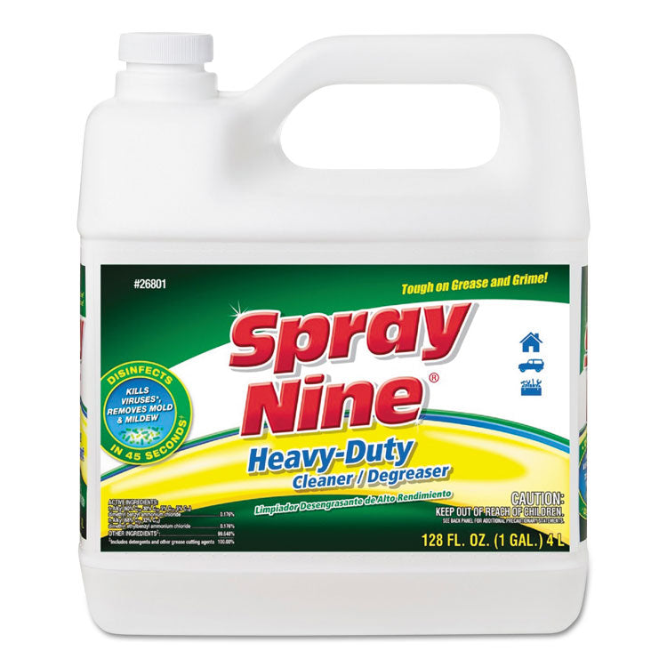 Heavy Duty Cleaner/Degreaser/Disinfectant, Citrus Scent, 1 gal Bottle, 4/Carton