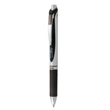 EnerGel RTX Gel Pen, Retractable, Medium 0.7 mm, Black Ink, Black/Gray Barrel