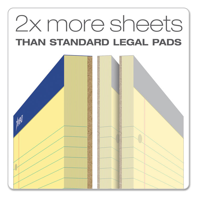 Double Sheet Pads, Medium/College Rule, 100 Canary-Yellow 8.5 x 11.75 Sheets