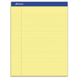 Perforated Writing Pads, Wide/Legal Rule, 50 Canary-Yellow 8.5 x 11.75 Sheets, Dozen