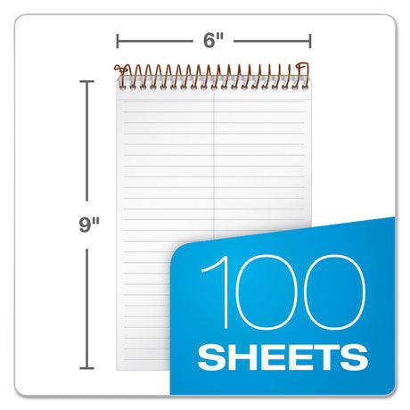 Gold Fibre Steno Pads, Gregg Rule, Designer Green/Gold Cover, 100 White 6 x 9 Sheets