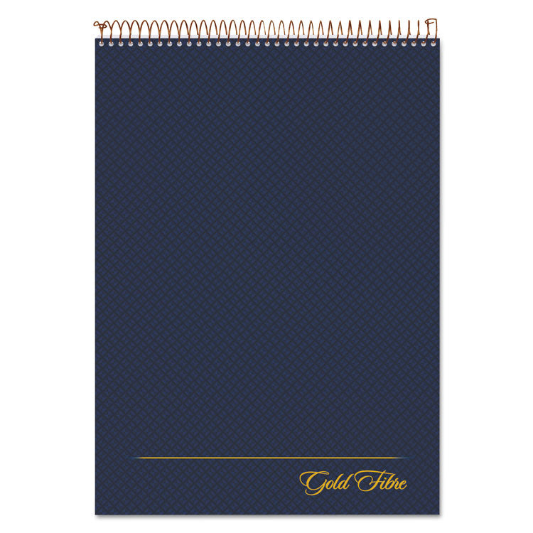 Gold Fibre Wirebound Project Notes Pad, Project-Management Format, Navy Cover, 70 White 8.5 x 11.75 Sheets