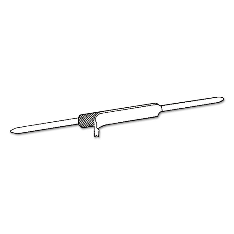Self-Adhesive Two-Prong Paper Fastener Bases, 2" Capacity, 2.75" Center to Center, Matte Steel, 100/Box