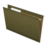 Reinforced Hanging File Folders with Printable Tab Inserts, Legal Size, 1/3-Cut Tabs, Standard Green, 25/Box