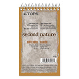 Second Nature Wirebound Notepads, Narrow Rule, Randomly Assorted Cover Colors, 50 White 3 x 5 Sheets