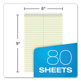 Gregg Steno Pads, Gregg Rule, 80 Green-Tint 6 x 9 Sheets