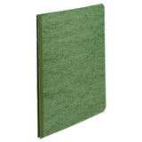 Pressboard Report Cover with Tyvek Reinforced Hinge, Two-Piece Prong Fastener, 3" Capacity, 8.5 x 11, Dark Green/Dark Green