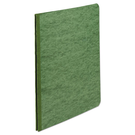 Pressboard Report Cover with Tyvek Reinforced Hinge, Two-Piece Prong Fastener, 3" Capacity, 8.5 x 11, Dark Green/Dark Green