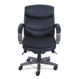 Woodbury Mid-Back Executive Chair, Supports Up to 300 lb, 18.75  to 21.75  Seat Height, Black Seat/Back, Weathered Gray Base