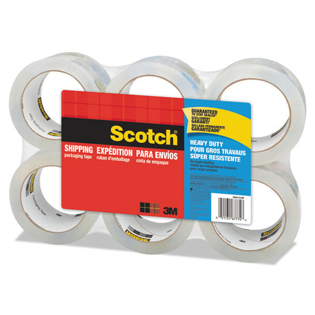 3850 Heavy-Duty Packaging Tape, 3" Core, 1.88" x 54.6 yds, Clear, 6/Pack