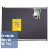Prestige Plus Magnetic Fabric Bulletin Boards, 48 x 36, Gray Surface, Silver Aluminum Frame