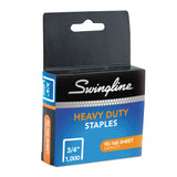 S.F. 13 Heavy-Duty Staples, 0.75" Leg, 0.5" Crown, Steel, 1,000/Box