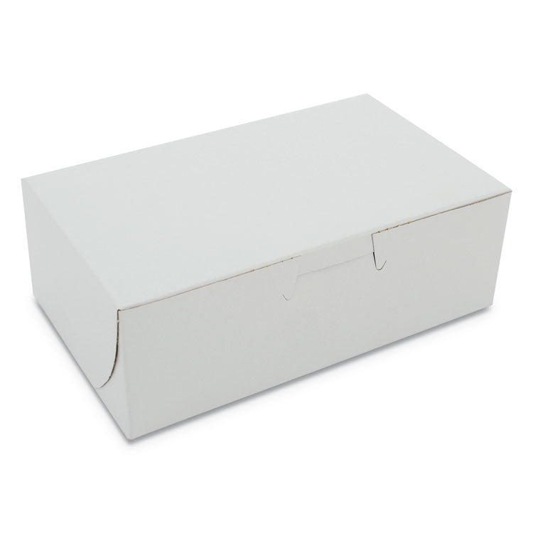 White One-Piece Non-Window Bakery Boxes, 6.25 x 3.75 x 2.13, White, Paper, 250/Bundle