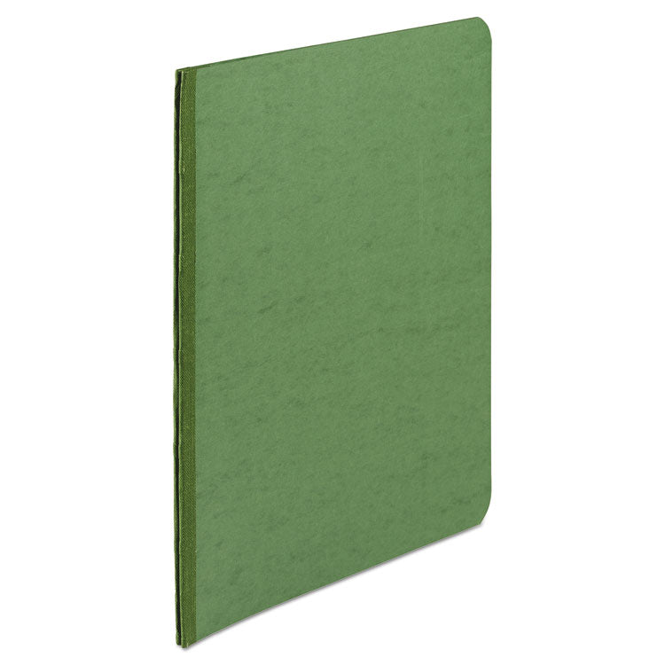 PRESSTEX Report Cover with Tyvek Reinforced Hinge, Side Bound, 2-Piece Prong Fastener, 8.5 x 11, 3" Capacity, Dark Green