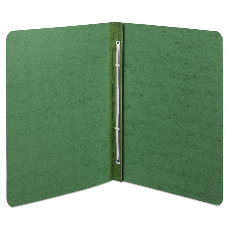 PRESSTEX Report Cover with Tyvek Reinforced Hinge, Side Bound, 2-Piece Prong Fastener, 8.5 x 11, 3" Capacity, Dark Green