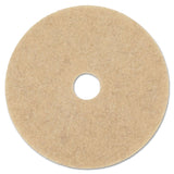 Natural Hog Hair Burnishing Floor Pads, 17" Diameter, Tan, 5/Carton