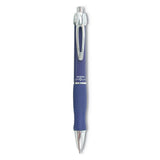 Sarasa Dry X10 Gel Pen, Retractable, Medium 0.7 mm, Blue Ink, Blue/Silver Barrel, 12/Pack