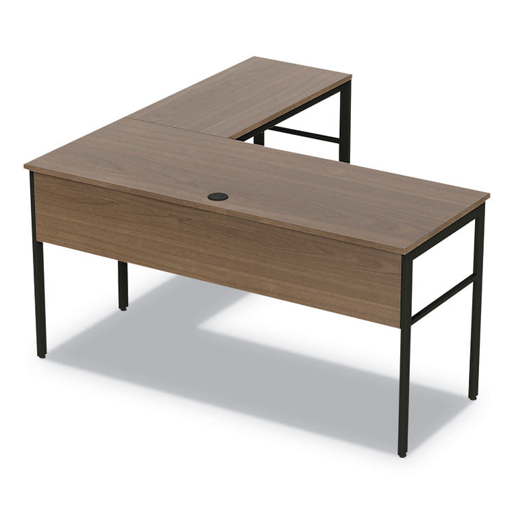 Urban Series L- Shaped Desk, 59  x 59  x 29.5 , Natural Walnut