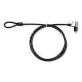 Combination Laptop Lock, 6 ft Steel Cable