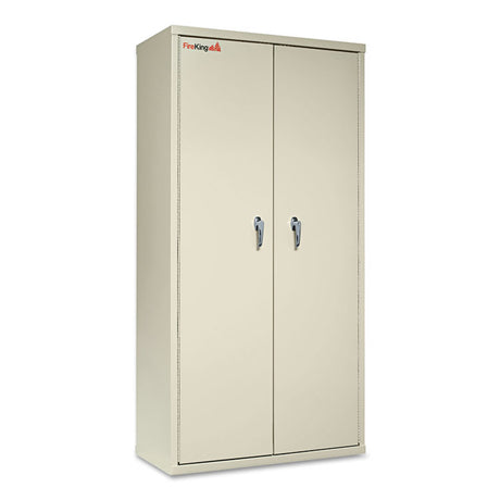 Storage Cabinet, 36w x 19.25d x 72h, UL Listed 350 Degree, Parchment