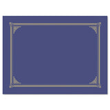 Certificate/Document Cover, 12.5 x 9.75, Metallic Blue, 6/Pack