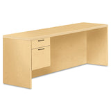 Valido Series Left Pedestal Credenza, 72w x 24d x 29.5h, Natural Maple