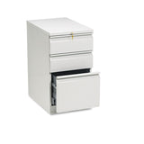 Brigade Mobile Pedestal with Pencil Tray Insert, Left/Right, 3-Drawers: Box/Box/File, Letter, Light Gray, 15" x 22.88" x 28"