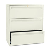 Brigade 700 Series Lateral File, 3 Legal/Letter-Size File Drawers, Putty, 36" x 18" x 39.13"