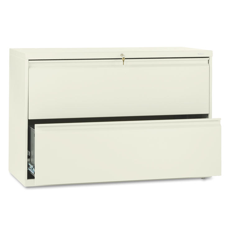 Brigade 800 Series Lateral File, 2 Legal/Letter-Size File Drawers, Putty, 42" x 18" x 28"