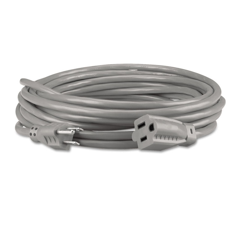 Indoor Heavy-Duty Extension Cord, 15 ft, 13 A, Gray