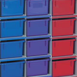 Tray Mobile Storage, 57w x 15d x 35.5h, Birch/Assorted