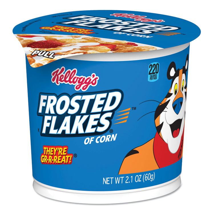 Breakfast Cereal, Frosted Flakes, Single-Serve 2.1 oz Cup, 6/Box