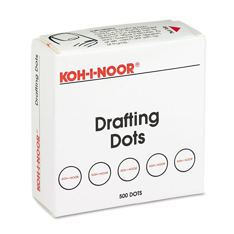 Adhesive Drafting Dots, 0.88" dia, Dries Clear, 500/Box