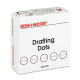 Adhesive Drafting Dots, 0.88" dia, Dries Clear, 500/Box