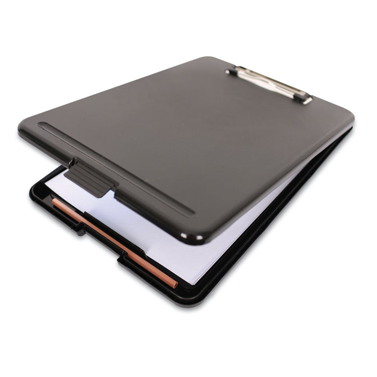 Storage Clipboard, 0.5" Clip Capacity, Holds 8.5 x 11 Sheets, Black