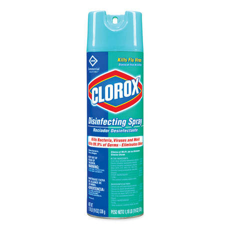 Disinfecting Spray, Fresh, 19 oz Aerosol Spray, 12/Carton
