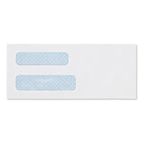 Double Window Security-Tinted Check Envelope, #8 5/8, Commercial Flap, Gummed Closure, 3.63 x 8.63, White, 500/Box