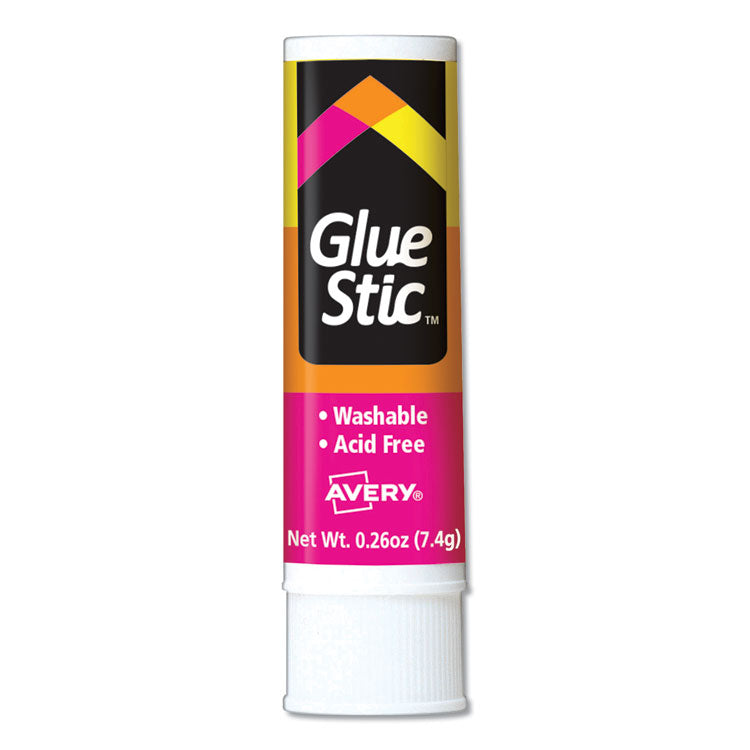 Permanent Glue Stic Value Pack, 0.26 oz, Applies White, Dries Clear, 18/Pack