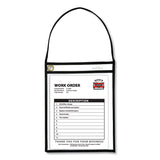 1-Pocket Shop Ticket Holder w/Setrap, Black Stitching, 75-Sheet, 9 x 12, 15/Box