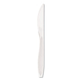Impress Heavyweight Full-Length Polystyrene Cutlery, Knife, White, 1,000/Carton