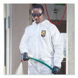 A40 Elastic-Cuff and Ankle Hooded Coveralls, Large, White, 25/Carton