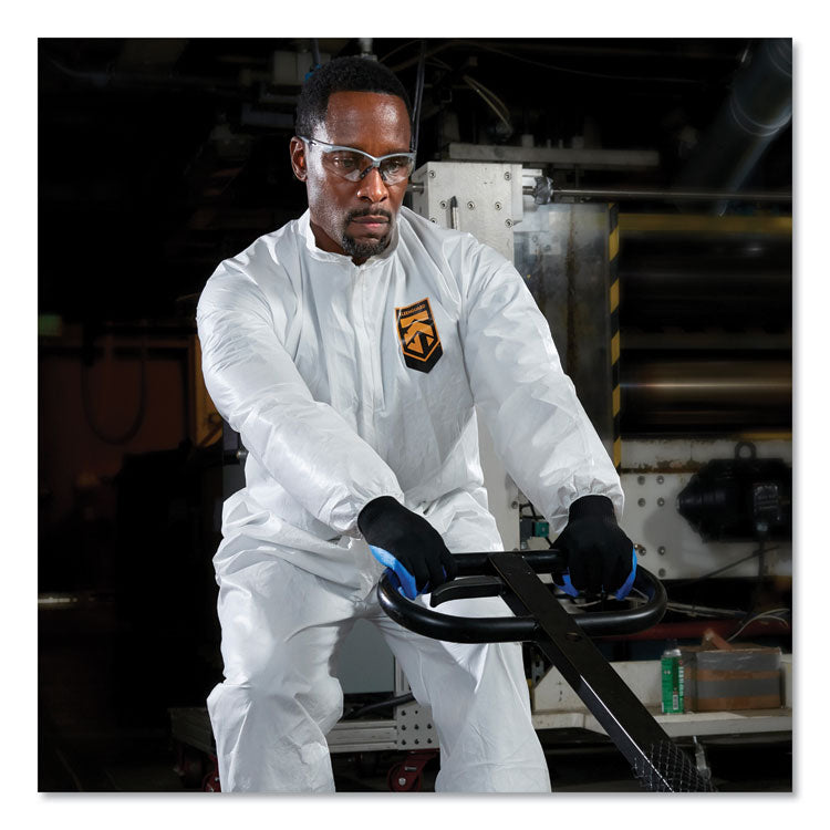 A40 Elastic-Cuff and Ankles Coveralls, 4X-Large, White, 25/Carton